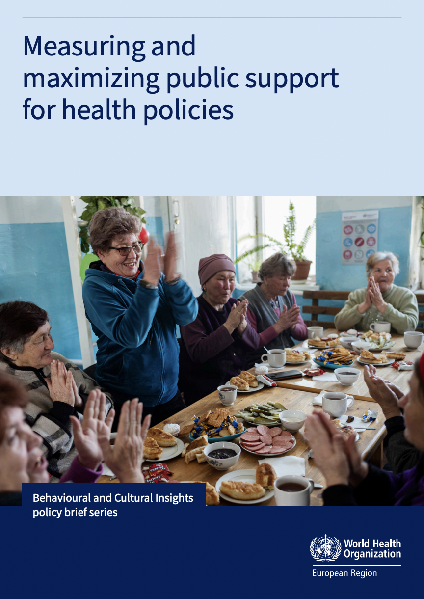 Screenshot - Measuring and maximizing public support for health policies: Behavioural and Cultural Insights policy brief series